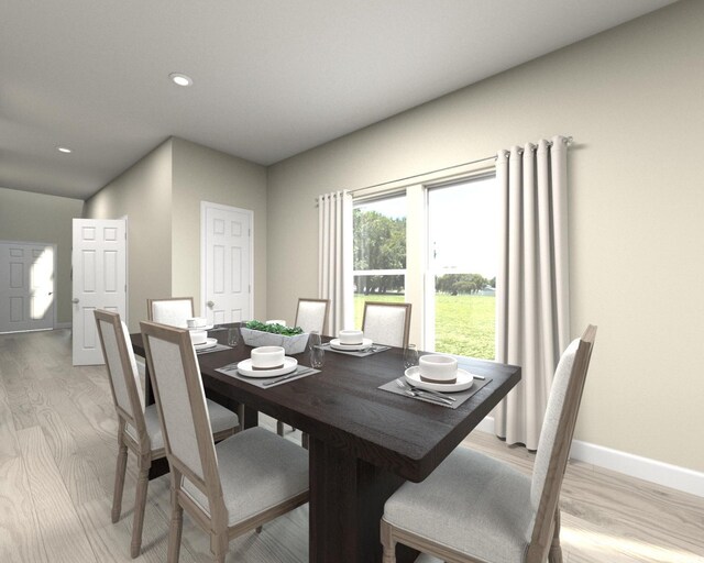 4337 Falls Oaks St, Myrtle Beach, SC 29579 - dining area with recessed lighting, baseboards, and light wood-type flooring