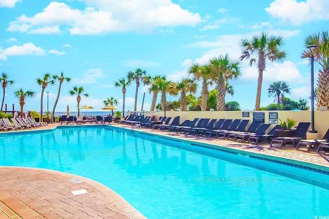 7100 N Ocean Blvd Unit 801, Myrtle Beach, SC 29572 - community pool with a patio area