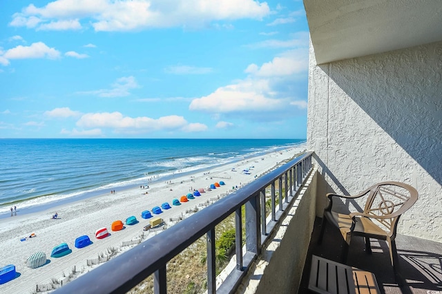 7100 N Ocean Blvd Unit 801, Myrtle Beach, SC 29572 - balcony with view of water and beach