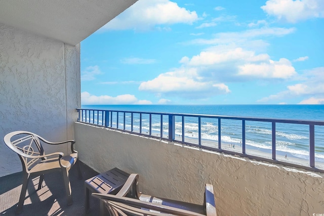 7100 N Ocean Blvd Unit 801, Myrtle Beach, SC 29572 - balcony featuring view of water and beach