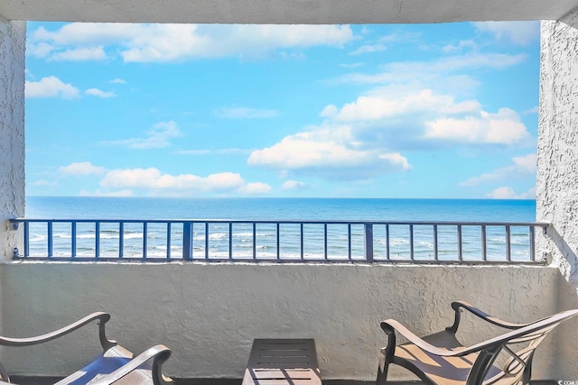 7100 N Ocean Blvd Unit 801, Myrtle Beach, SC 29572 - balcony featuring view of water and beach