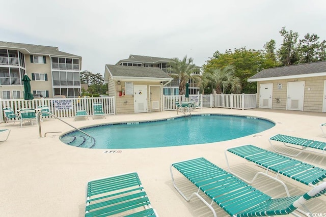 201 Landing Rd Unit D, North Myrtle Beach, SC 29582 - pool featuring fence and a patio