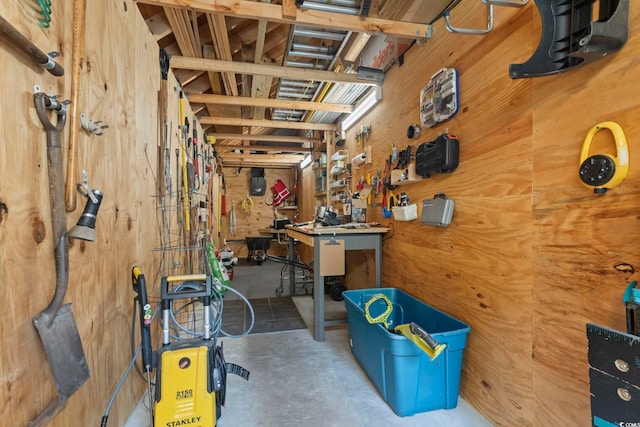 view of storage area