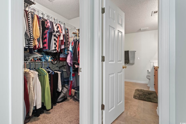 view of walk in closet
