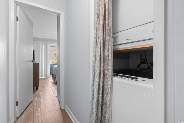 9501 Shore Dr Unit B-316, Myrtle Beach, SC 29572 - interior details with wood finished floors and washer / dryer