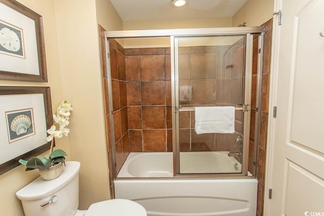 100 N Beach Blvd Unit 1801, North Myrtle Beach, SC 29582 - full bath with recessed lighting, combined bath / shower with glass door, and toilet