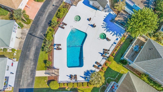 820 9th Ave S, North Myrtle Beach, SC 29582 - drone / aerial view of a pool