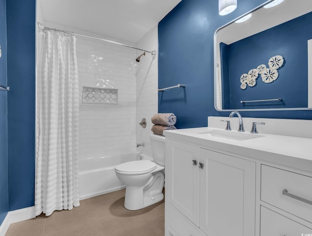 800 9th Ave S Unit A-4, North Myrtle Beach, SC 29582 - full bathroom with vanity, shower / bathtub combination with curtain, and toilet
