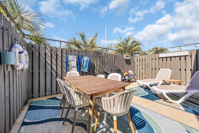 800 9th Ave S Unit A-4, North Myrtle Beach, SC 29582 - view of patio / terrace with a fenced backyard