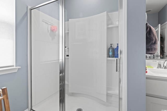 239 Calhoun Falls Dr, Myrtle Beach, SC 29579 - bathroom with a shower stall and vanity