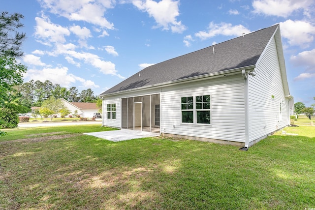 1500 Sunmeadow Dr, Conway, SC 29526 - rear view of property with a patio, a lawn, and a shingled roof