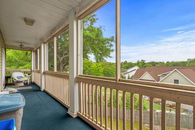1058 Sea Mountain Hwy Unit 5-301, North Myrtle Beach, SC 29582 - sunroom with ceiling fan