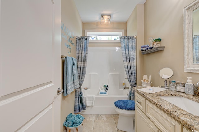 128 Puffin Dr Unit 1-E, Pawleys Island, SC 29585 - full bath featuring vanity, shower / bath combo, and tile patterned floors