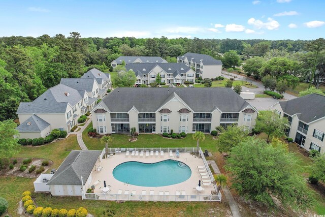 148 Scotch Broom Dr Unit 201, Little River, SC 29566 - aerial perspective of suburban area with a pool