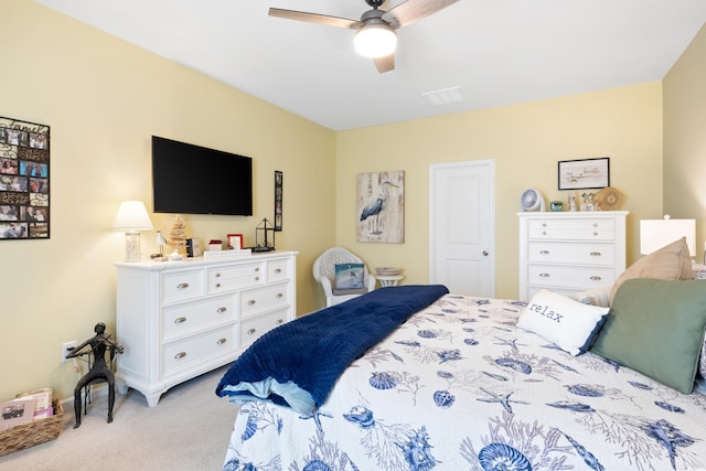 179 S Reindeer Rd, Surfside Beach, SC 29575 - carpeted bedroom with visible vents and ceiling fan