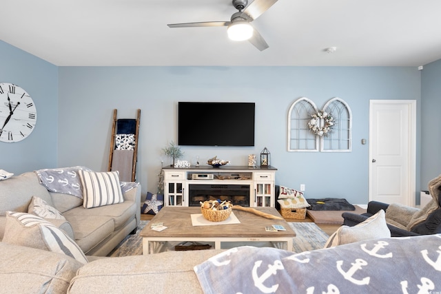 179 S Reindeer Rd, Surfside Beach, SC 29575 - living area featuring ceiling fan