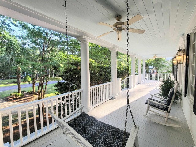 486 Lantana Cir, Georgetown, SC 29440 - porch with ceiling fan