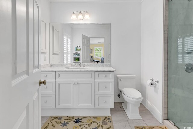 486 Lantana Cir, Georgetown, SC 29440 - full bath with a stall shower, toilet, and vanity