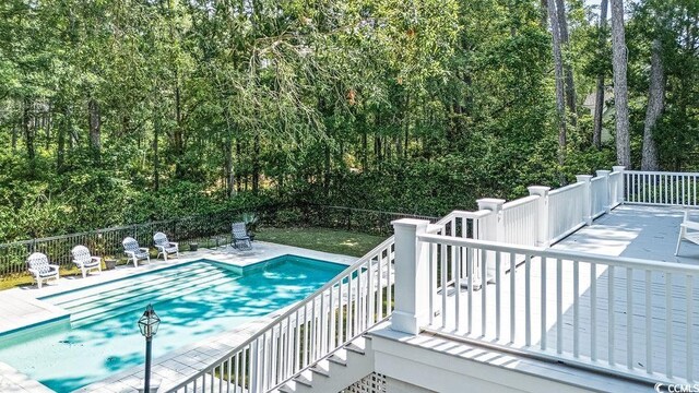 486 Lantana Cir, Georgetown, SC 29440 - view of pool featuring stairway, a patio area, and a fenced backyard