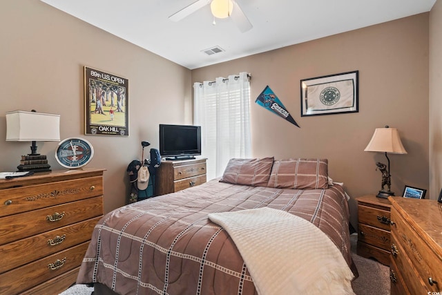 216 Whitchurch St, Murrells Inlet, SC 29576 - bedroom with ceiling fan and visible vents