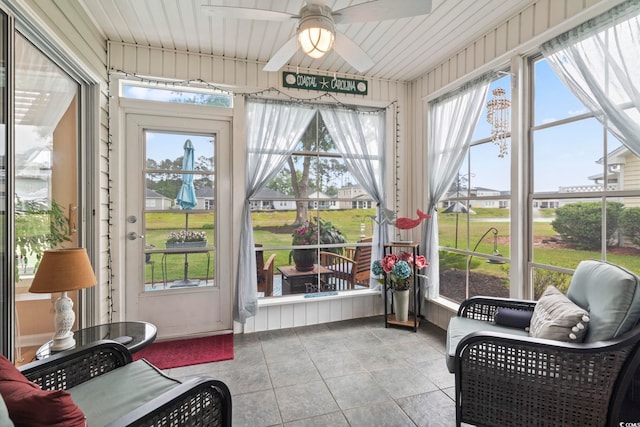 216 Whitchurch St, Murrells Inlet, SC 29576 - sunroom with a ceiling fan