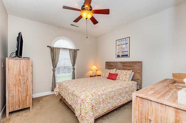 4709 Wild Iris Dr Unit 101, Myrtle Beach, SC 29577 - bedroom featuring baseboards, visible vents, ceiling fan, and carpet floors
