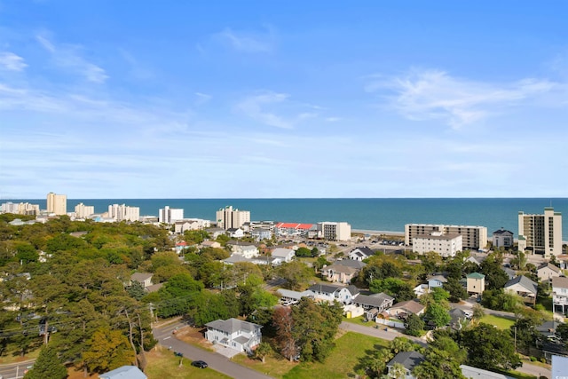 aerial view of a large body of water