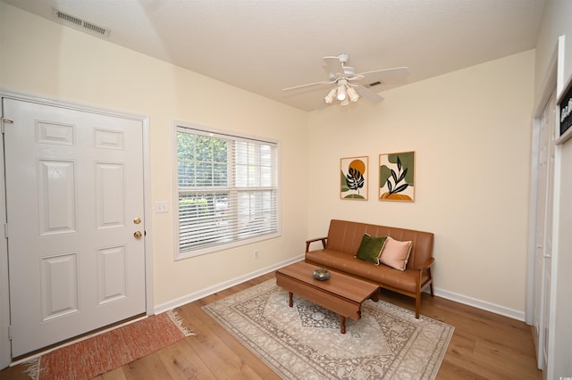 4660 Lightkeepers Way Unit 37B, Little River, SC 29566 - entrance foyer featuring wood finished floors, ceiling fan, and baseboards