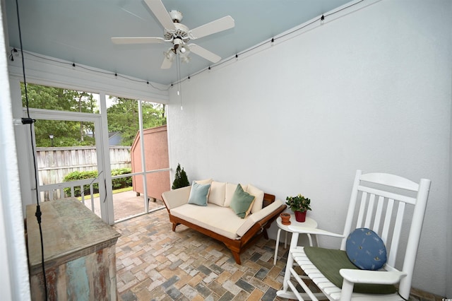 4660 Lightkeepers Way Unit 37B, Little River, SC 29566 - sunroom featuring a ceiling fan