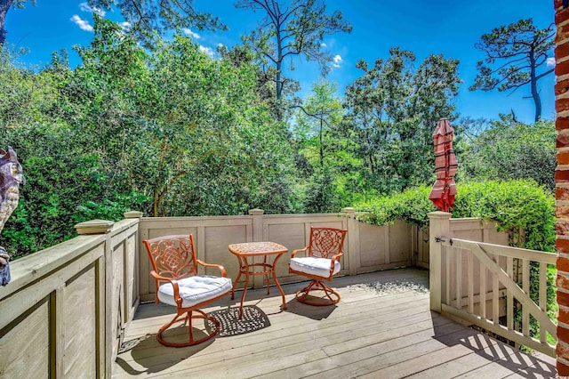 view of wooden terrace