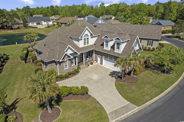 63 Grey Moss Rd, Murrells Inlet, SC 29576 - aerial perspective of suburban area with a large body of water