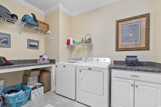63 Grey Moss Rd, Murrells Inlet, SC 29576 - laundry room featuring separate washer and dryer and ornamental molding