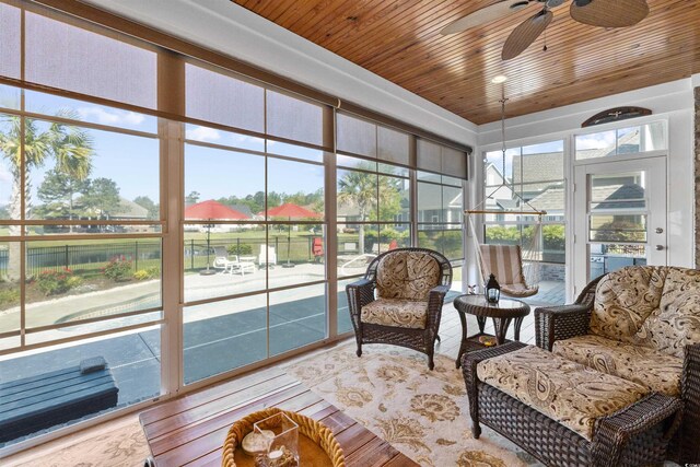 63 Grey Moss Rd, Murrells Inlet, SC 29576 - sunroom / solarium with ceiling fan