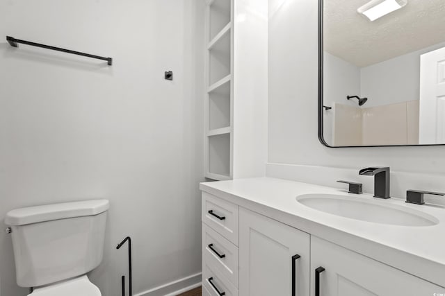 421 Villa Woods Dr, Myrtle Beach, SC 29579 - bathroom with vanity, toilet, and a textured ceiling