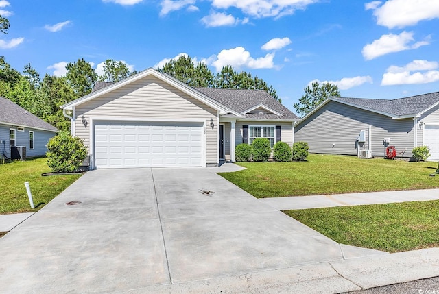 122 Desurrency Ct, Georgetown, SC 29440 - ranch-style house with a garage, concrete driveway, and a front lawn