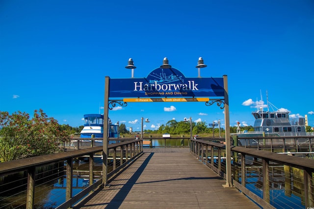 122 Desurrency Ct, Georgetown, SC 29440 - dock area featuring a water view