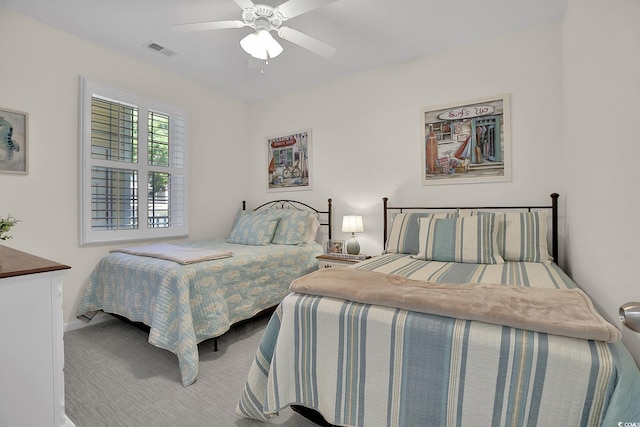 601 Hillside Dr N Unit 1405, North Myrtle Beach, SC 29582 - bedroom with baseboards, a ceiling fan, and visible vents