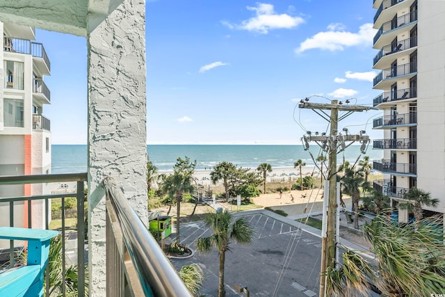 water view featuring local beach