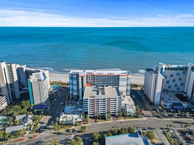 bird's eye view of a nearby body of water