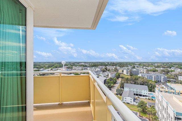 balcony featuring a view of city