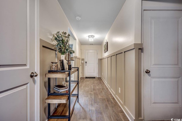 777 Woodland Farms Cir, Aynor, SC 29511 - hallway with wood finished floors and a decorative wall