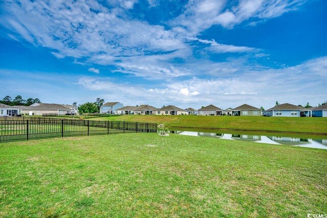 777 Woodland Farms Cir, Aynor, SC 29511 - view of yard with a residential view, a water view, and fence