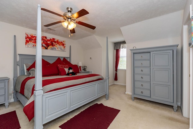 133 Alpharetta Ct, Conway, SC 29526 - bedroom featuring light carpet, baseboards, a textured ceiling, and a ceiling fan
