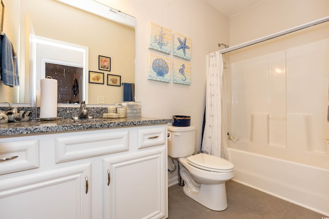 133 Alpharetta Ct, Conway, SC 29526 - full bathroom with toilet, vanity, tile patterned floors, and shower / bathtub combination with curtain