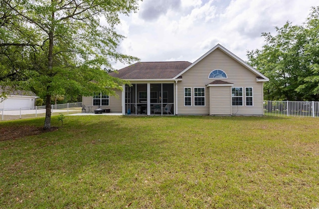 133 Alpharetta Ct, Conway, SC 29526 - rear view of property with a sunroom, a patio area, and roof with shingles