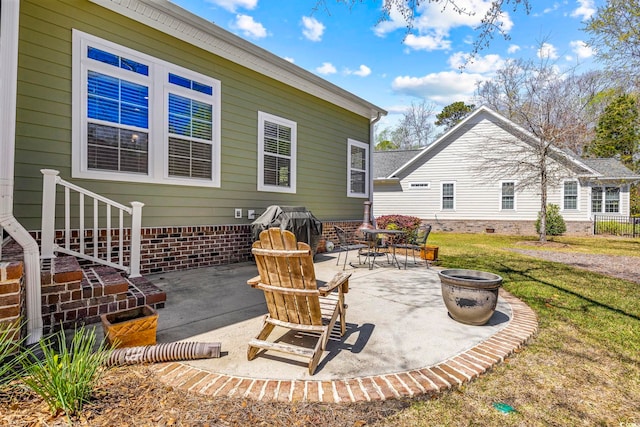 200 Stonefly Ct, Murrells Inlet, SC 29576 - view of patio / terrace with an outdoor fire pit and area for grilling