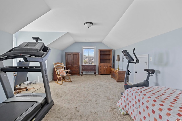 200 Stonefly Ct, Murrells Inlet, SC 29576 - carpeted bedroom featuring visible vents and vaulted ceiling