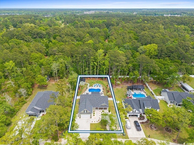 aerial view with a view of trees