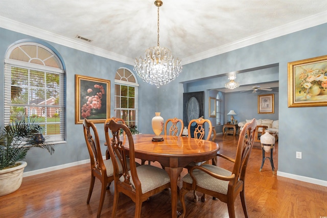 4721 National Dr, Myrtle Beach, SC 29579 - dining area featuring visible vents, plenty of natural light, and wood finished floors