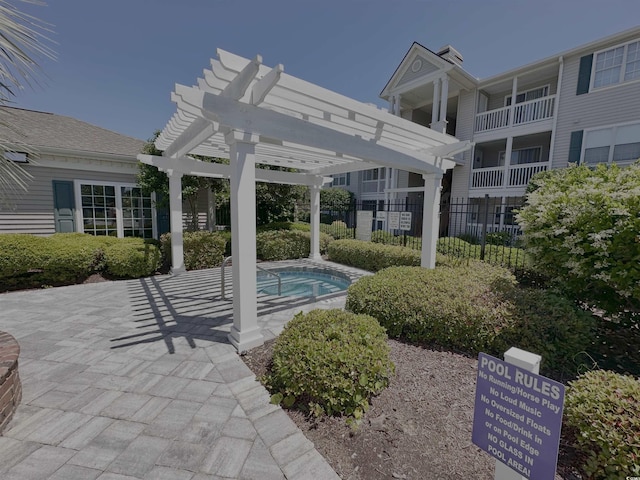 3762 Citation Way Unit 1022, Myrtle Beach, SC 29572 - view of community with a hot tub, a pergola, and fence